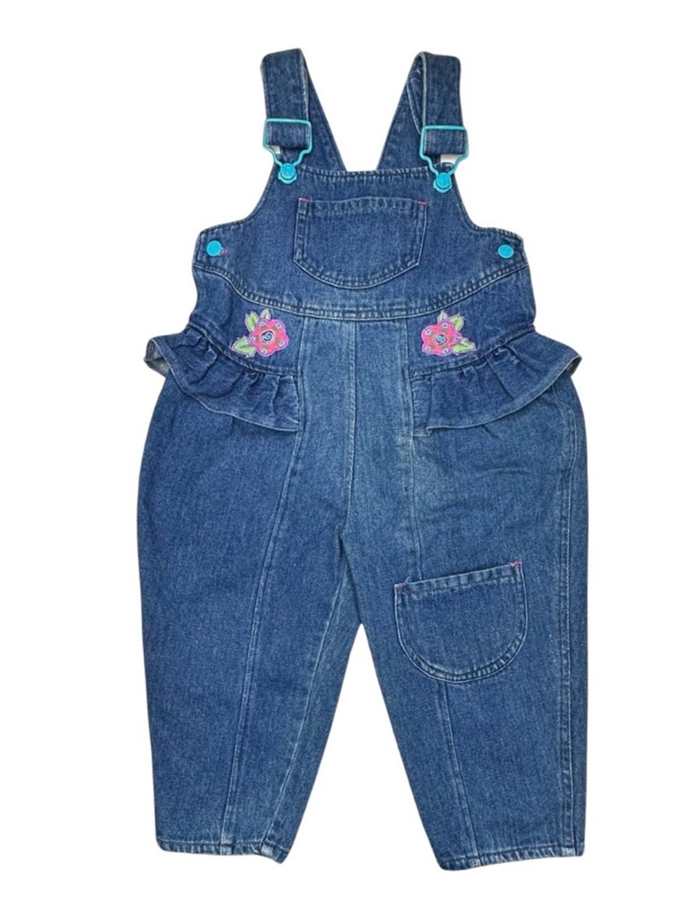 Vintage Happy Kids Joyous Gamins Denim Overalls